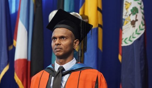 Shivnarine Chanderpaul at the University of the West Indies graduation ceremony